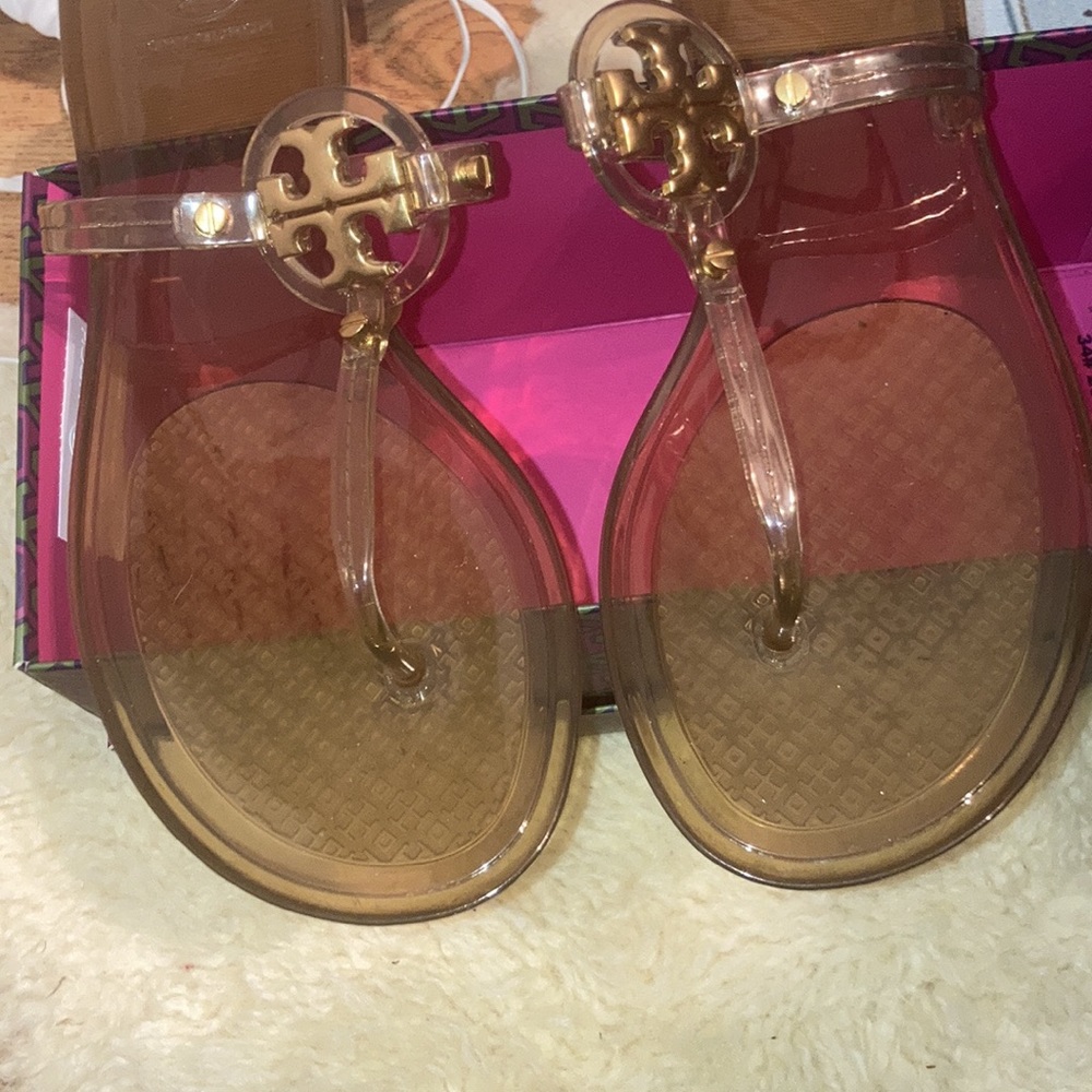 Tory Burch Mini Miller Flat Thong-Brown